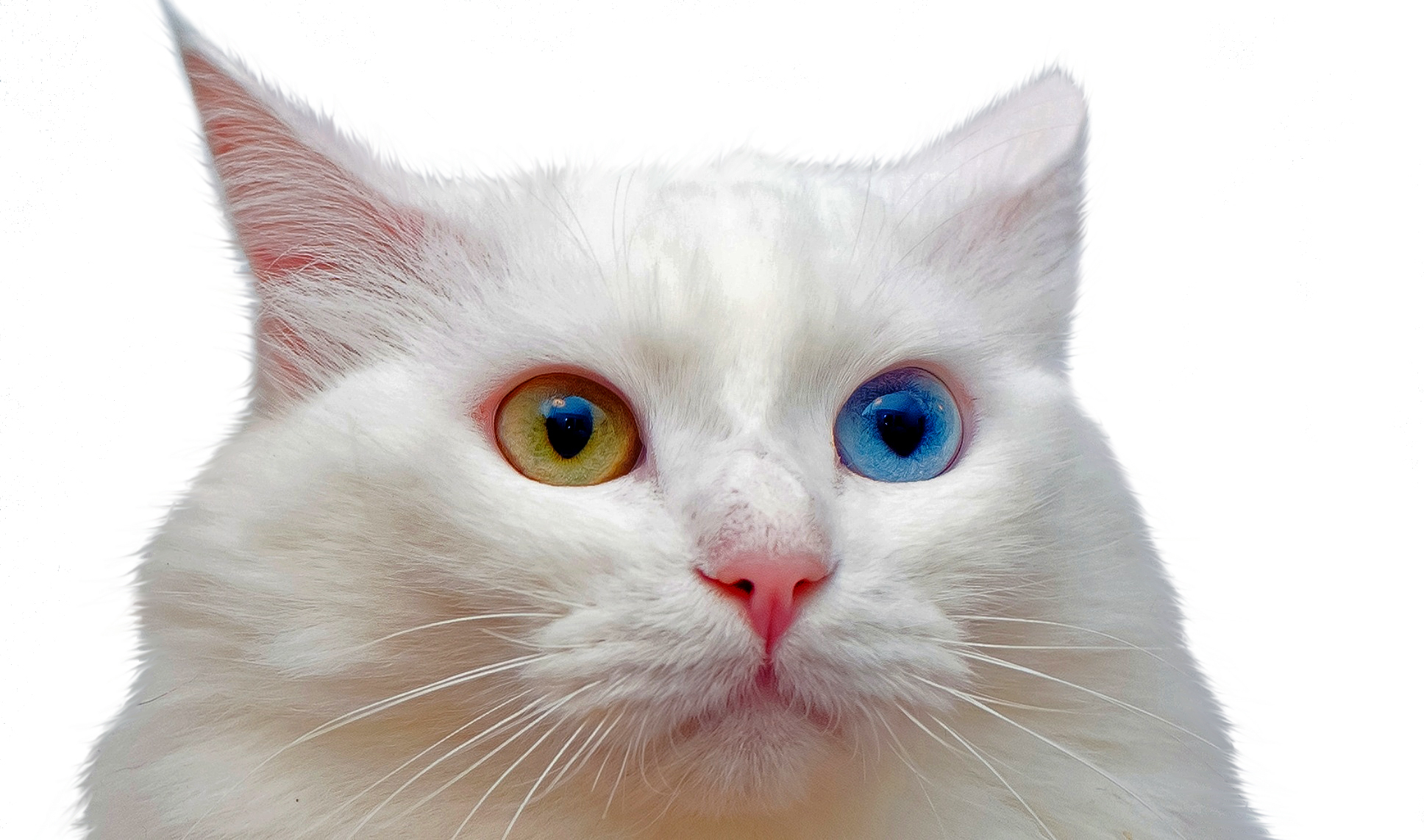 O narizinho rosado é uma das marcas do Gato Albino